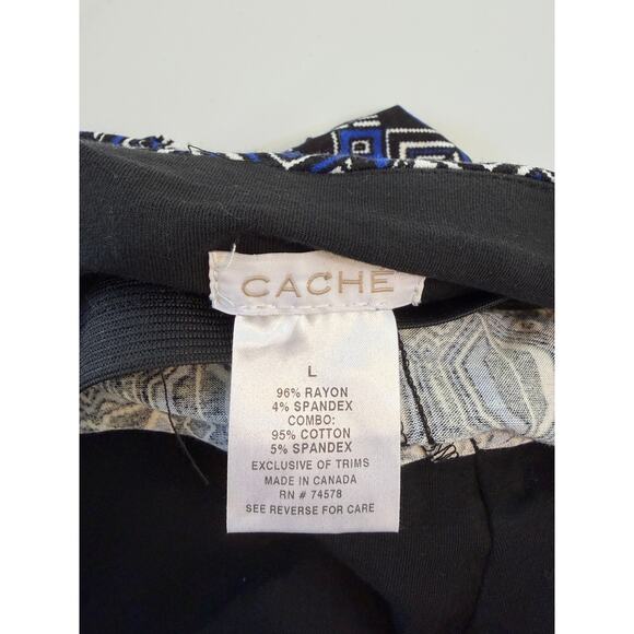 Cache Halter Maxi Dress Womens Large Beach Boho Chic Tribal Geometric Y2K - Picture 3 of 14